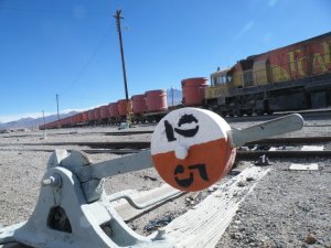 Ollagüe train tracks